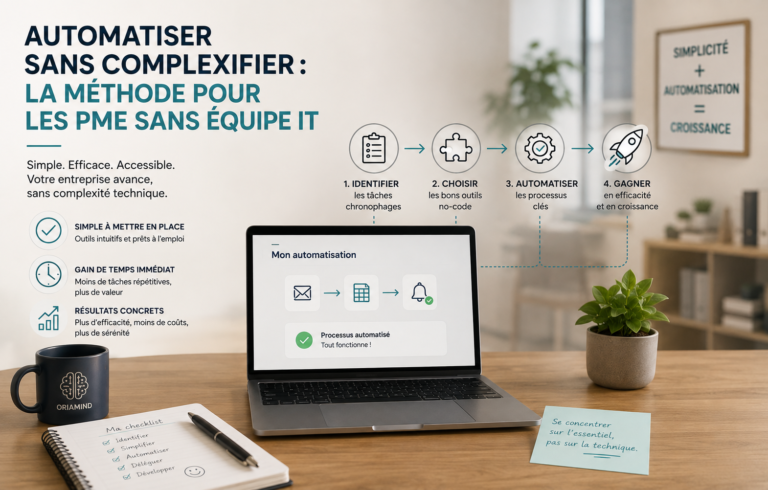 Automatiser sans complexifier : méthode d'automatisation IA pour PME sans équipe IT dédiée